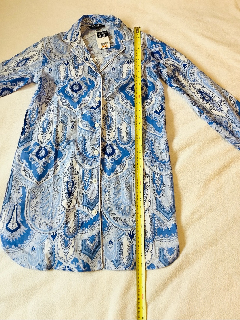 Lauren Ralph Lauren  Paisley Nightshirt Brand New, Sz. S - Picture 6 of 13